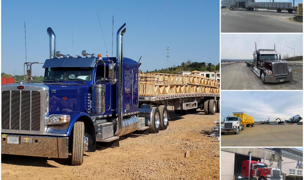 collage of drivers and workers out in